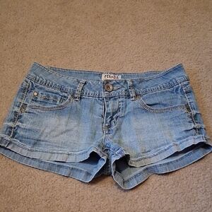 Mudd Light Blue Jean Shorts for Women